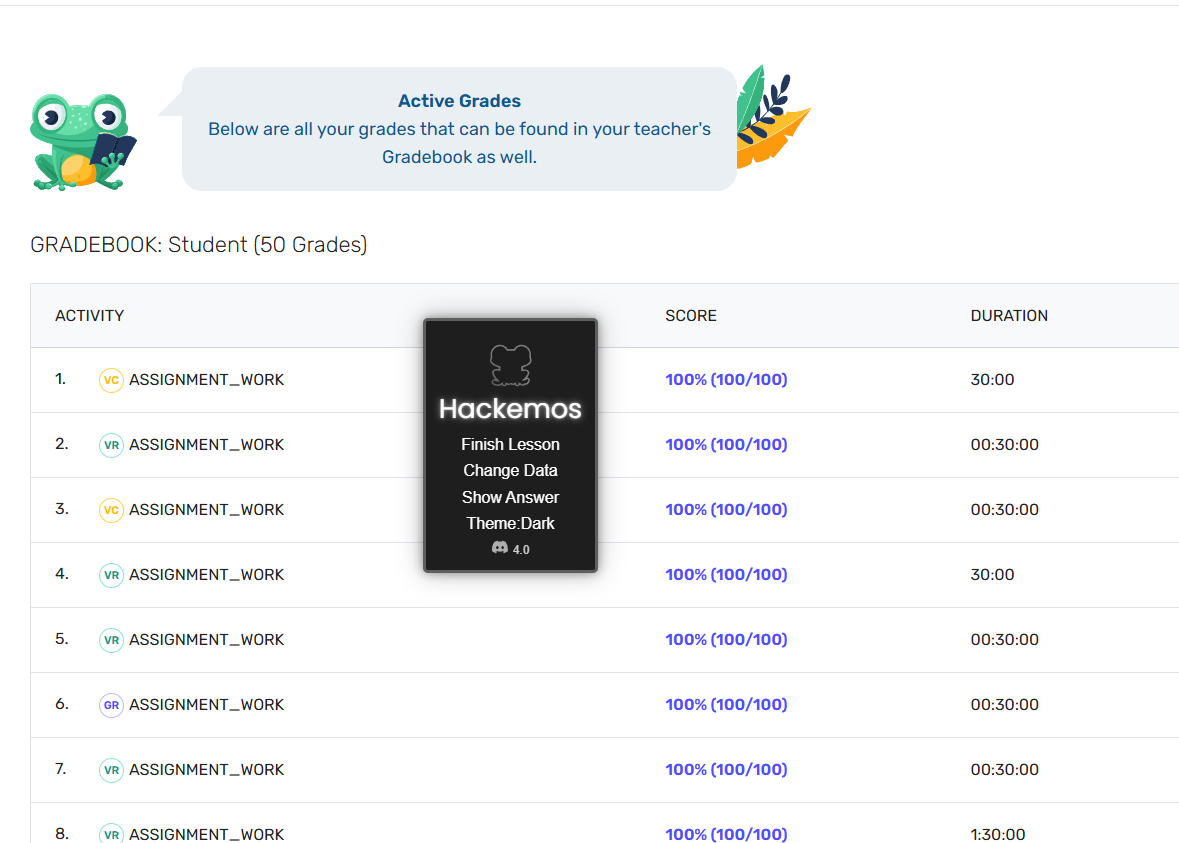 Hackemos Menu
